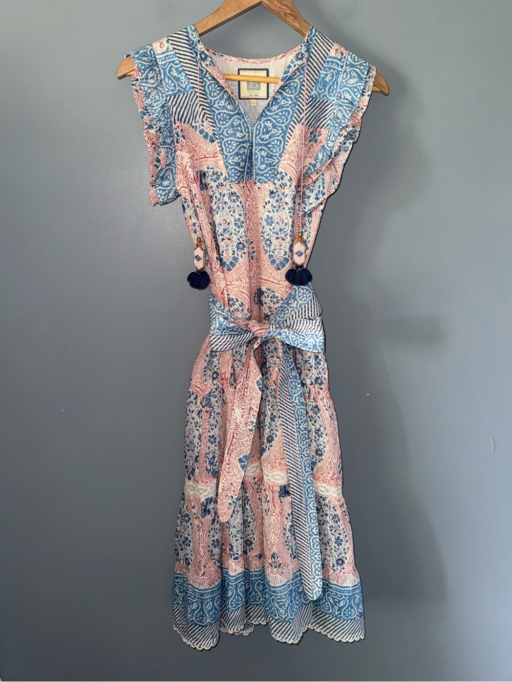 Bell by Alicia Bell Amira Midi Block Print Dress
